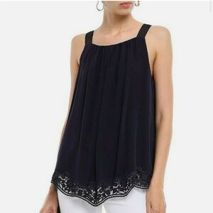 Kate Spade Navy silk swing top